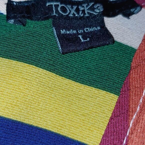 Toxik3  striped   jumpsuit    Sz L  NWOT - Picture 5 of 6